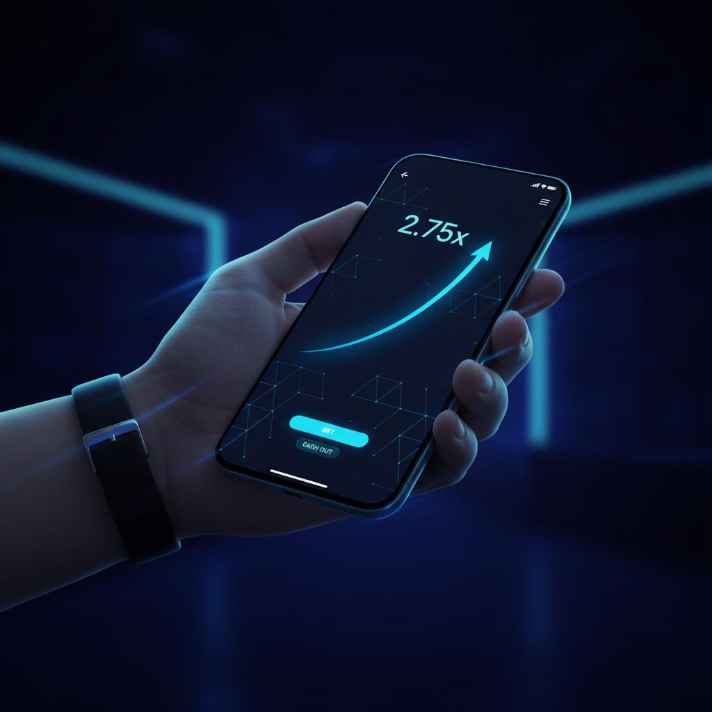 Mobile crash gaming on smartphone